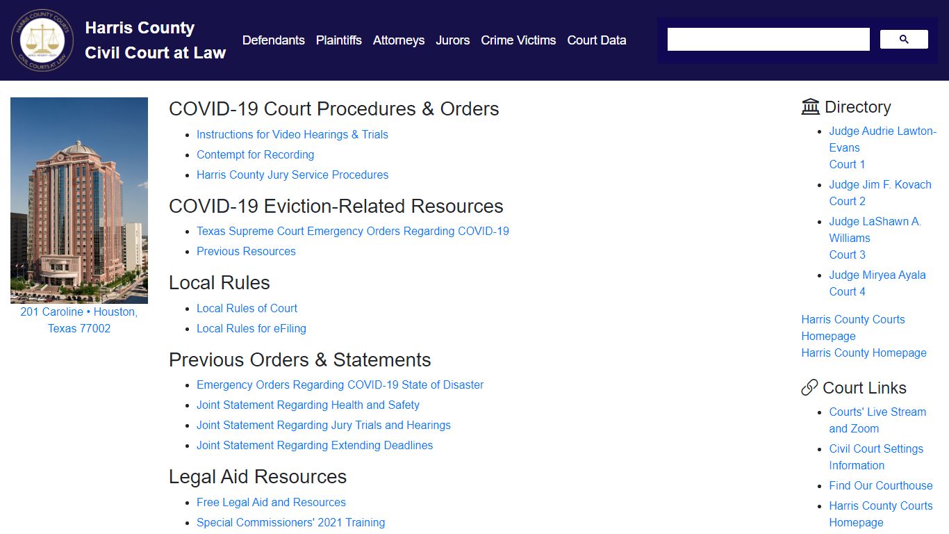 Harris County Civil Courts at Law